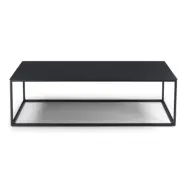 SPINDER DESIGN Stort Soffbord - Svart Stål (120 x 40 cm)