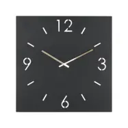 SPINDER DESIGN Time väggklocka, fyrkantig - svart stål (60x60)