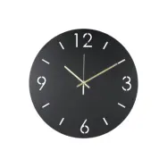 SPINDER DESIGN Time väggklocka, rund - svart stål (Ø40)