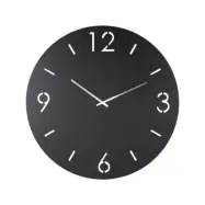 SPINDER DESIGN Time väggklocka, rund - svart stål (Ø60)