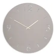 SPINDER DESIGN Time väggklocka, rund - taupe stål (Ø80)