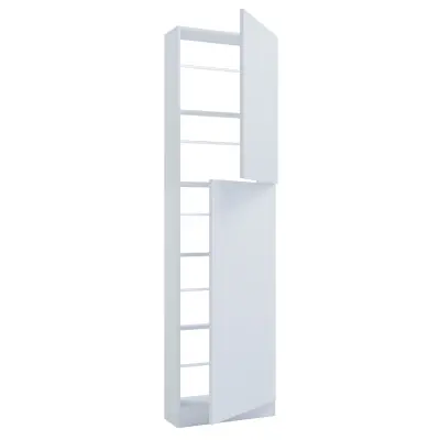 VCM NORDIC Fulisa XL skoskåp, w. 2 dörrar, 4 hyllor - vitt trä