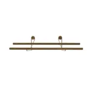 WE DO WOOD Skoställ Liten skohållare - naturlig ek och mässingsstål