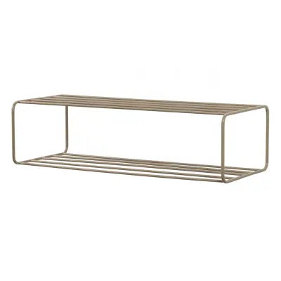 WOOOD Josse hängande skohylla, rektangulär - armébrun metall