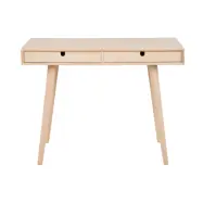 ACT NORDIC Century skrivbord - naturligt trä, ekstruktur, med lådor, rektangulär, (74x45)