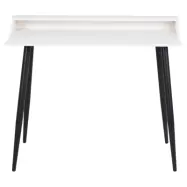 ACT NORDIC Joe skrivbord, w. 1 rum - vit melamin och svart metall