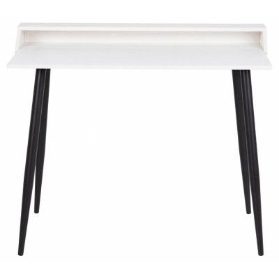 ACT NORDIC Joe skrivbord, w. 1 rum - vit melamin och svart metall