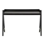 ACT NORDIC Miso skrivbord - svart ekfanér och gummiträ (126,6x51,6)