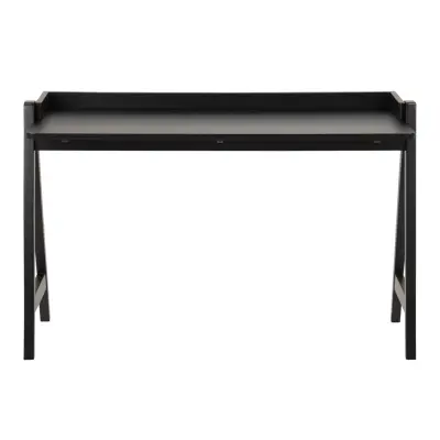 ACT NORDIC Miso skrivbord - svart ekfanér och gummiträ (126,6x51,6)