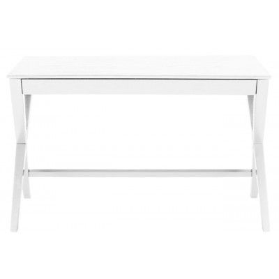 ACT NORDIC Writex Skrivbord - Vitt Gummiträ, med Låda