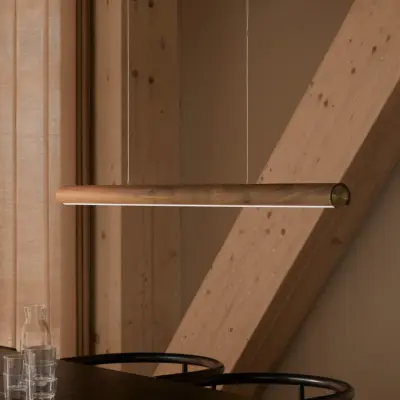 Akeno LED-hänglampa, trä, dimbar – Nordlux DFTP by Nordlux - Matsal - Modern - Med en ljuskälla
