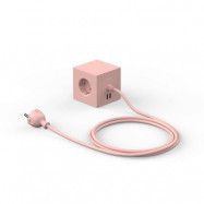 Avolt Stikdåser - Square 1 USB A&Magnet 1,8m Old Pink Avolt