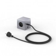 Avolt - Square 1 USB A&Magnet 1,8m Silver