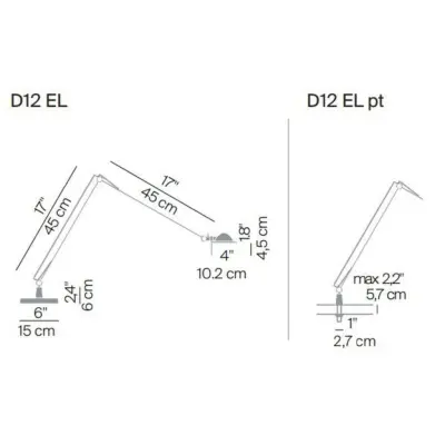Berenice Bordslampa w/Fixing Pin Alu Luceplan - Arbetsrum / hemkontor - Metall