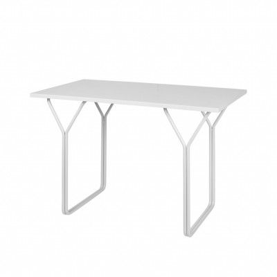 BROSTE COPENHAGEN Berit skrivbord, rektangulärt - grå askfaner och grått stål (120x60)