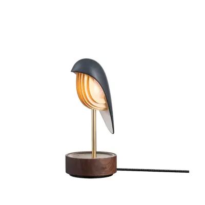 Daqi Concept Whisper väckarklocka/lampa, Onyx Black