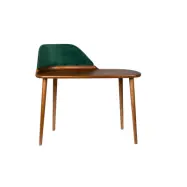 DUTCHBONE Finn skrivbord, rektangulärt - polyester och brun ask (110x57)