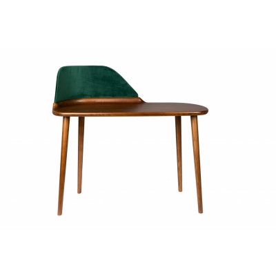 DUTCHBONE Finn skrivbord, rektangulärt - polyester och brun ask (110x57)