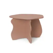 ferm LIVING - Slope bord, lackerad MDF, rosa, höjd 48 cm