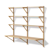 Fredericia Furniture BM29 hylla med skrivbord 149x134 cm Oak lacquer