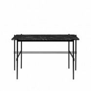 GUBI TS Desk skrivbord marble black, svartlackerat stål