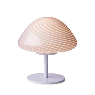 Halo Design Candy Mini Mush bordslampa, glashuvud, metallfot Lilla
