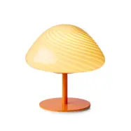 Halo Design Candy Mini Mush bordslampa, glashuvud, metallfot Orange