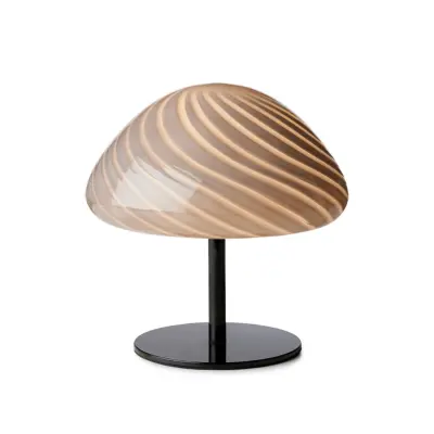Halo Design Candy Mini Mush bordslampa, glashuvud, metallfot Svart