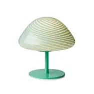 Halo Design Candy Mini Mush bordslampa, glashuvud, metallfot Turkos