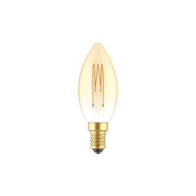LED-lampa Golden Carbon Line Cage 3,5W E14 kronljus dimbar