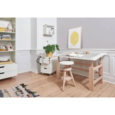 Manis-H Ställbart skrivbord med bokram 140 cm - Skrivbord 140 cm: 60/80x140x65cm