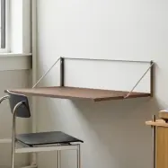 Moebe - Fällbart skrivbord, mörkt trä, 90 cm, ek –