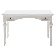 NOVASOLO Provence skrivbord - vit mahogny med 2 l&aring;dor