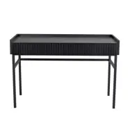 ROWICO Halifax Skrivbord, med 2 Lådor - Svart Ekfanér, Ek och Metall (120 x 61 cm)