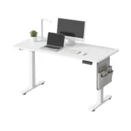 SONGMICS Elektriskt Höjdjusterbart Skrivbord, 180 x 80 x (72-120) cm, Sit-Stand-skrivbord, 4 Höjder, Minnesfunktion för Kontor, Hemmakontor, Cloud White LSD138W01