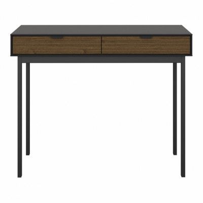 STEENS Soma skrivbord, w. 2 lådor - espresso/svart MDF/furu