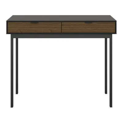 STEENS Soma skrivbord, w. 2 lådor - espresso/svart MDF/furu