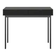 STEENS Soma skrivbord, w. 2 l&aring;dor - svart MDF och furu