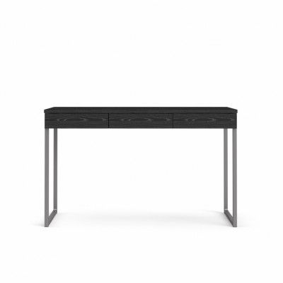 TVILUM Function Plus Skrivbord - Svart Ask, med 3 Lådor