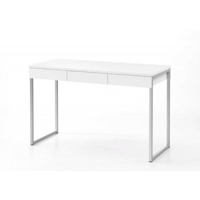 TVILUM Function Plus Skrivbord - Vitt Trä, med 3 Lådor