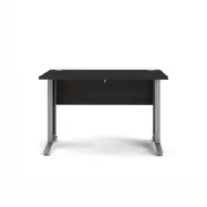 TVILUM Prima Skrivbord - Svart Askfan&eacute;r, 80 x 120 cm