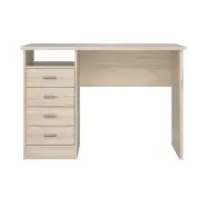 TWILUM Function Plus skrivbord, w. 1 fack och 4 l&aring;dor - Jasmund naturlig MDF