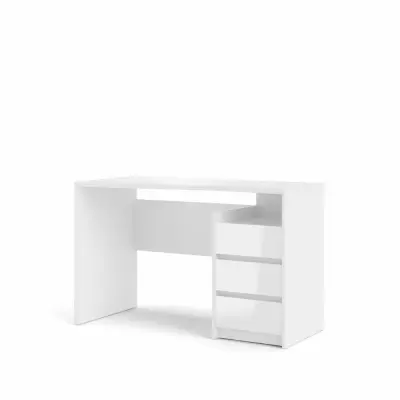 TWILUM Function Plus skrivbord, w. 3 lådor - vit spånskiva och melamin