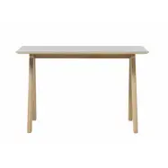 UNIQUE FURNITURE Bilbao Skrivbord, Rektangul&auml;rt - Gr&aring; HPL och Naturlig Ek