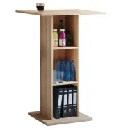 VCM NORDIC Bofus stående skrivbord, med 2 hyllplan - natur trä