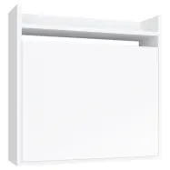 VCM NORDIC Dralis skrivbord för vägg, w. 2 hyllor - vitt trä