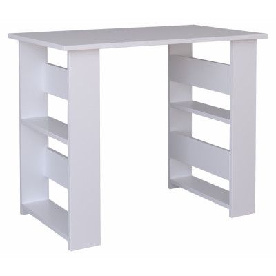 VCM NORDIC Efilo skrivbord, w. 4 rum - vitt trä (90x56)