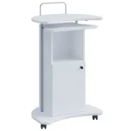 VCM NORDIC Komil stående skrivbord, med dörr - vitt trä