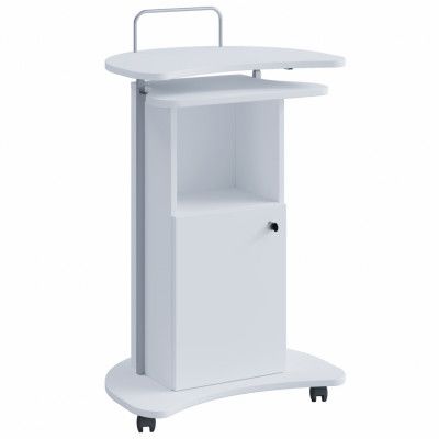 VCM NORDIC Komil stående skrivbord, med dörr - vitt trä