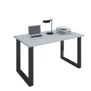 VCM NORDIC Lona U-feet skrivbord - grått trä och svart metall (110x50)